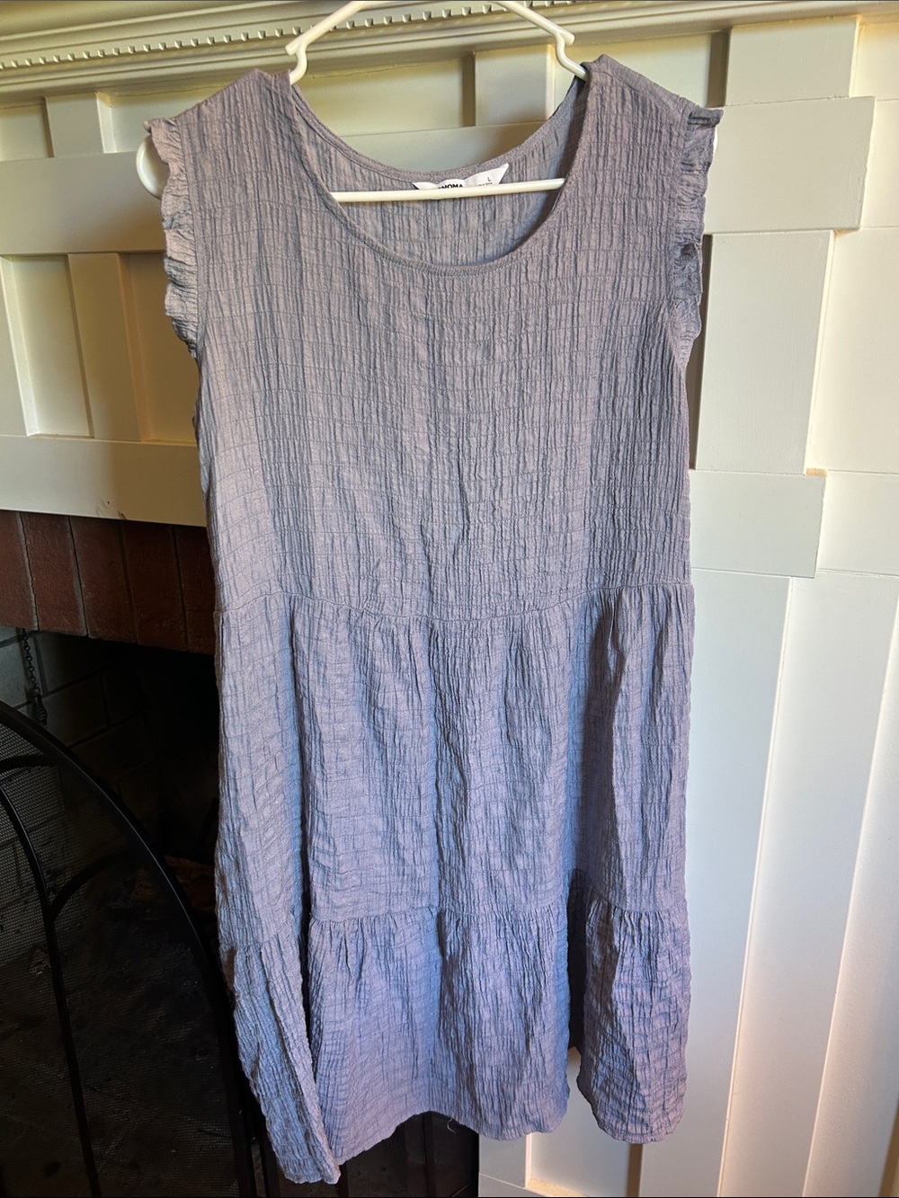 Womens Sonoma Blue Sleeveless Lightweight Dress Size L